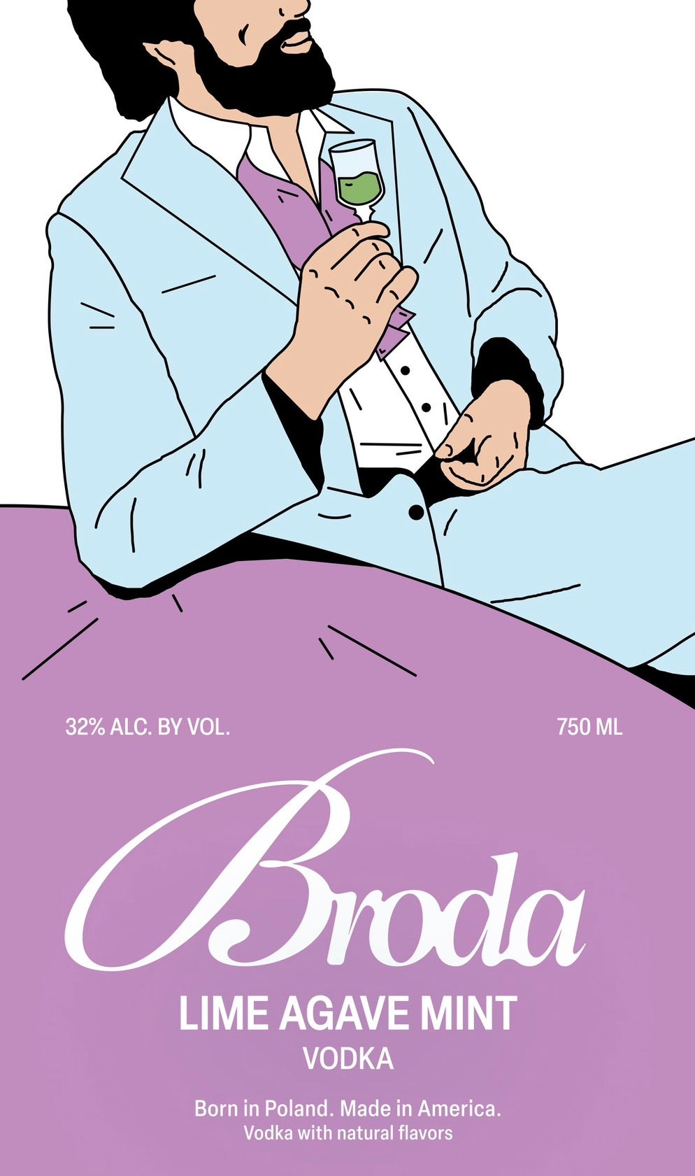 PRE-ORDER Broda Lime Agave Mint Vodka (750mL)