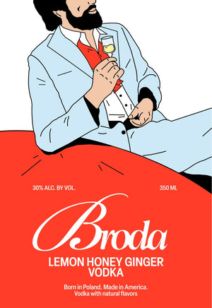 Broda Lemon Honey Ginger Vodka (350ml)