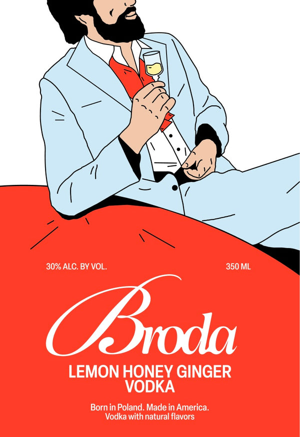 Broda Lemon Honey Ginger Vodka (350ml)