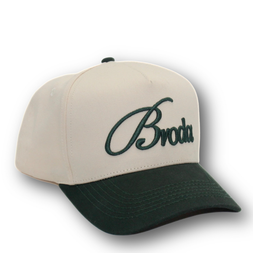 Broda Signature Trucker - Vintage Cream & Green