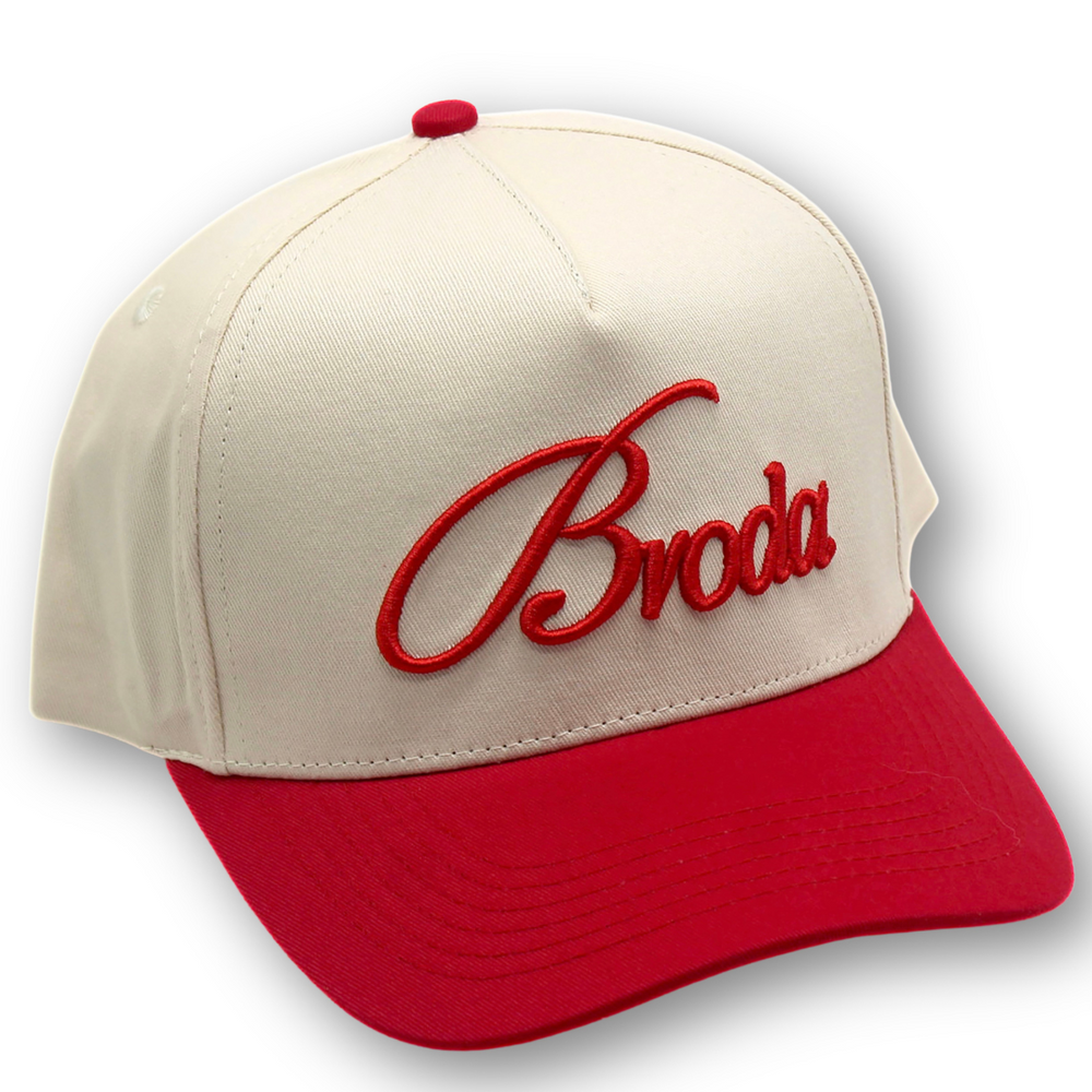 Broda Signature Trucker - Vintage Cream & Red
