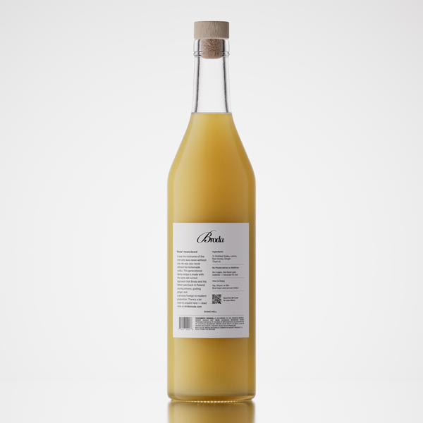 Broda Lemon Honey Ginger Vodka (750mL)