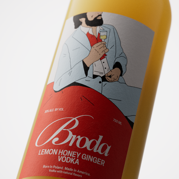 Broda Lemon Honey Ginger Vodka (750mL)